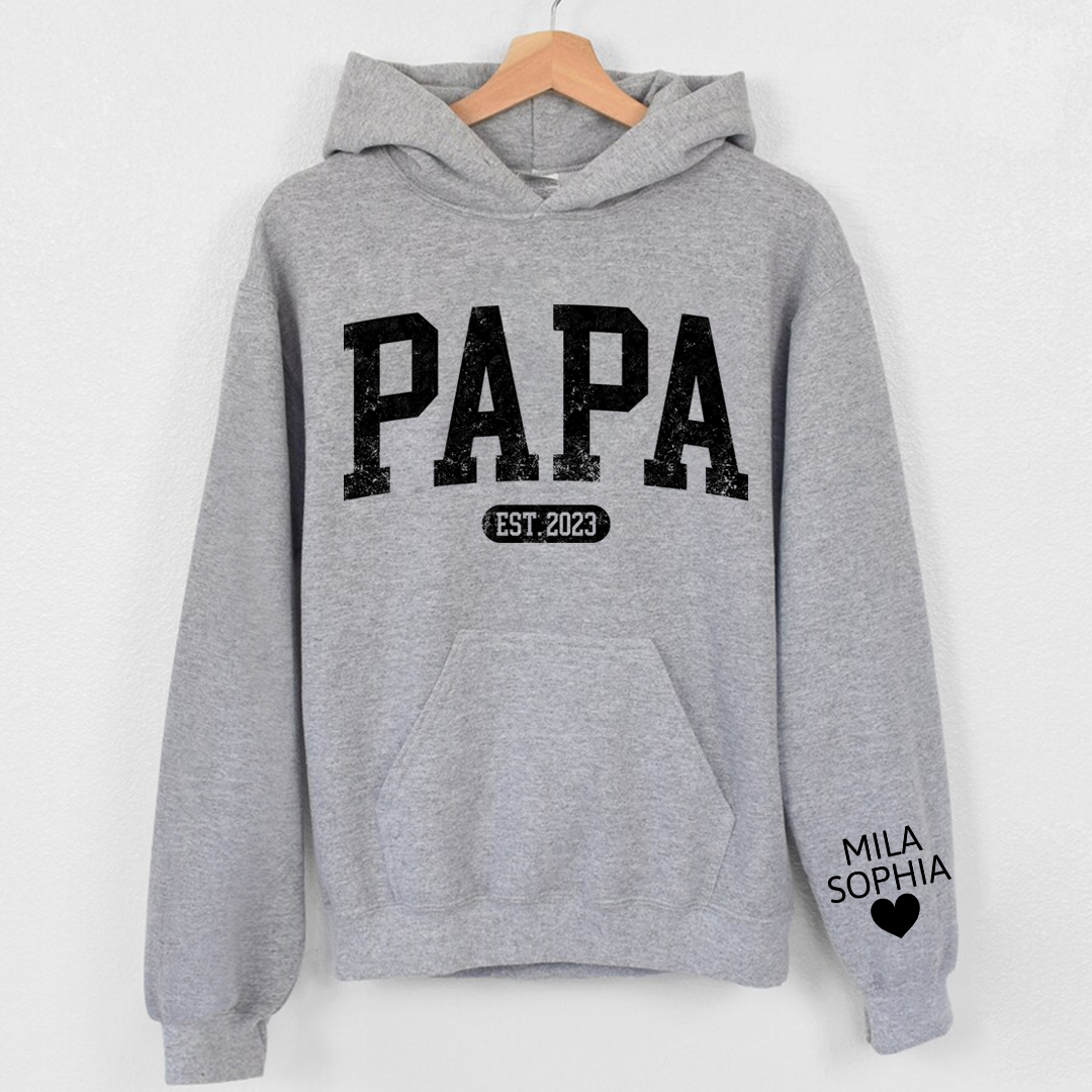 Personalize Dad, Papa, Grandpa Gift Custom Name Kids CTH01 Hoodie