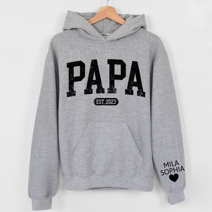 Personalize Dad, Papa, Grandpa Gift Custom Name Kids CTH01 Hoodie