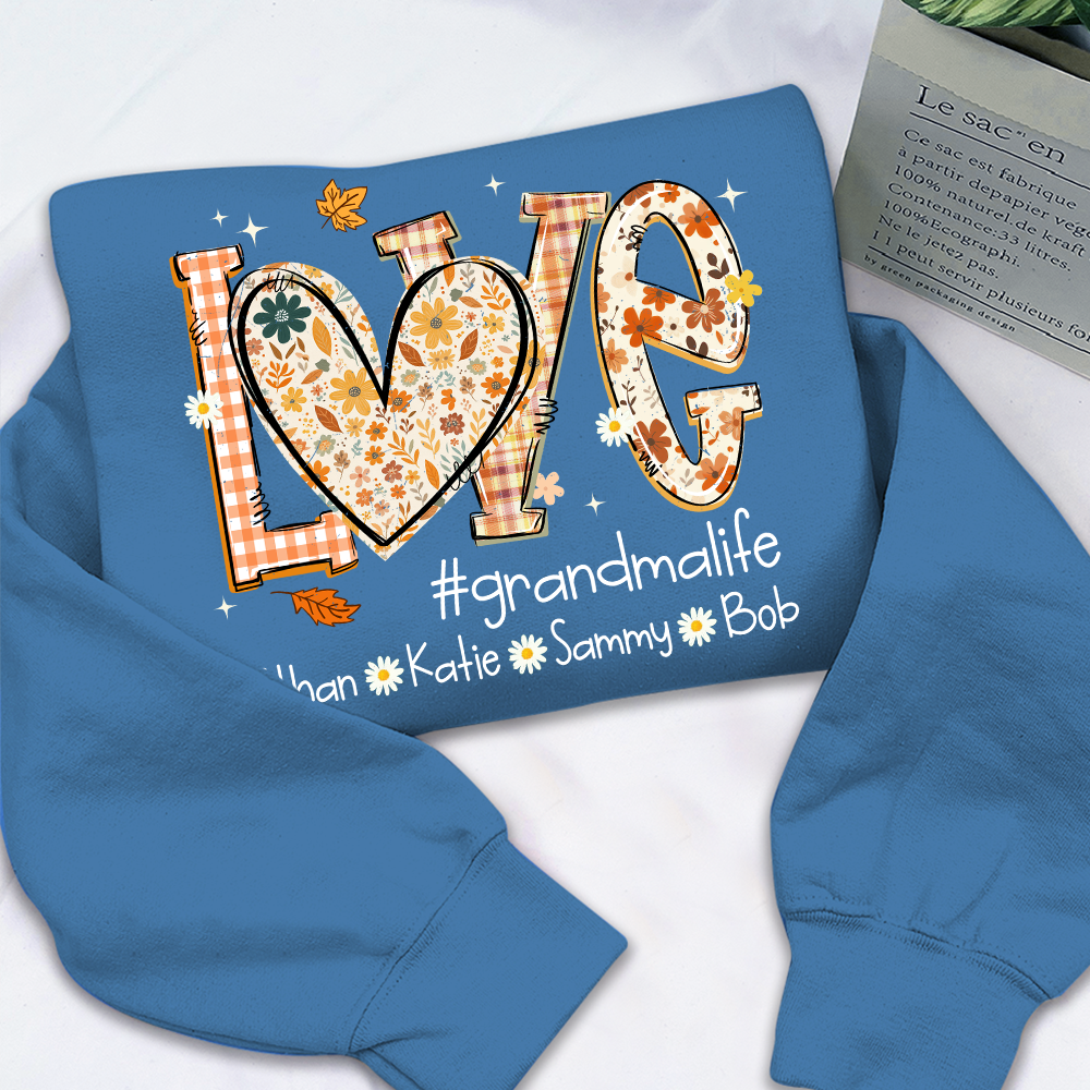 Love Personalized Preppy Fall Cozy Season, Custom Mimi And Kids Names
