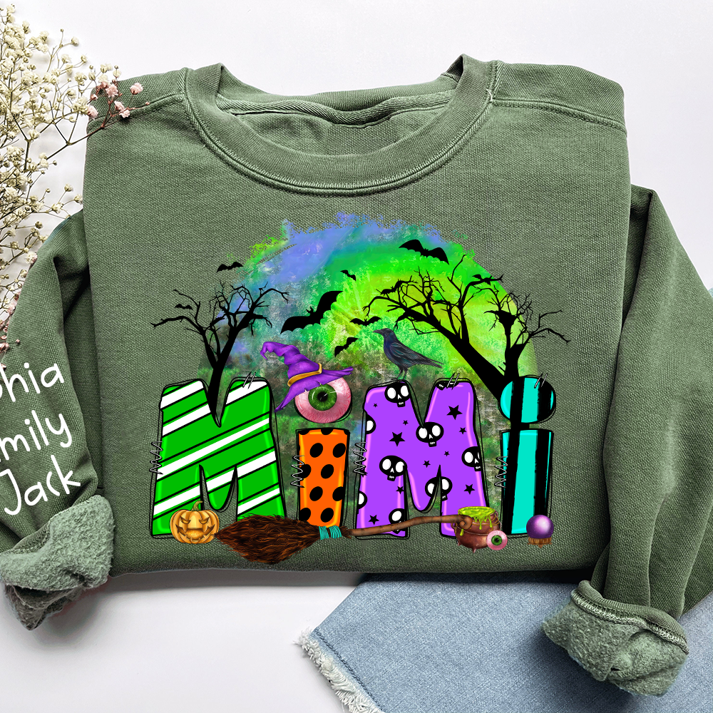 Personalized Halloween Grandma, Trick Or Treat , Custom Mimi And Kids Names