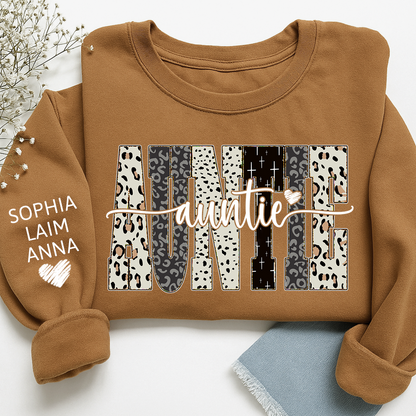 Custom Bible Style Auntie Sweatshirt – Personalized Gift for Mom, Mama, or Grandma with Grandkids’ Names