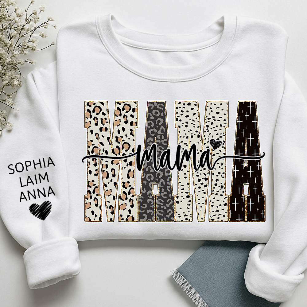 Custom Bible Style Mama Sweatshirt – Personalized Gift for Mom, Mama, or Grandma with Grandkids’ Names