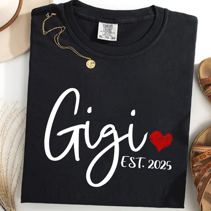 Comfort Colors® Personalized Gigi Est 2025 T-Shirt