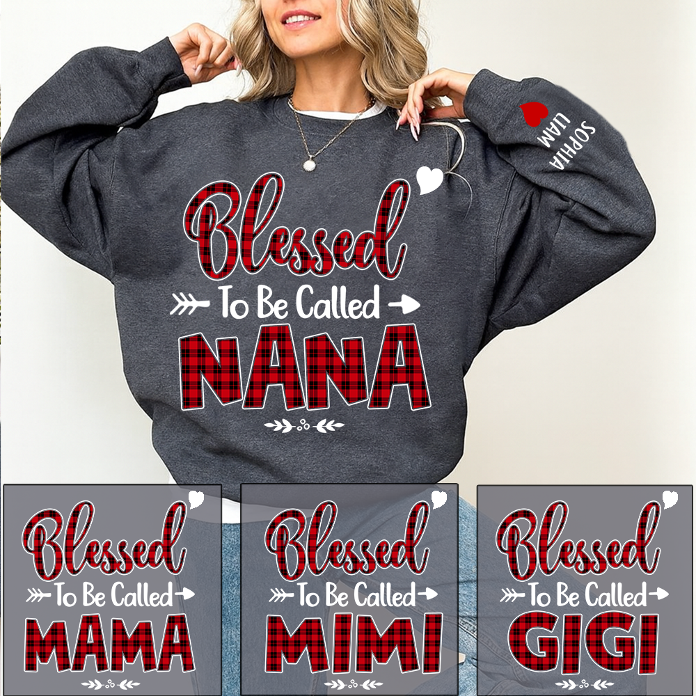 Personalized Nana Sweatshirt, Blessed to Be Called Nana Holiday Gift for Grandma