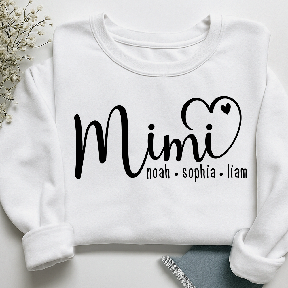 Personalized Mimi Sweatshirt, Custom Name Est. 2025 Grandma Holiday Gift