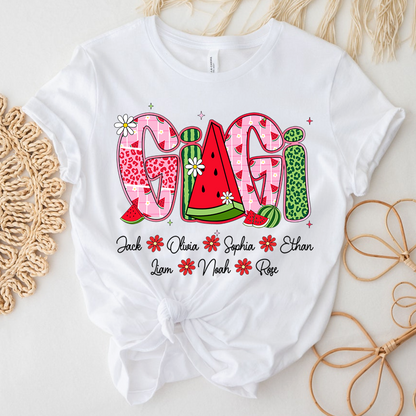 Personalized Summer Mimi Tshirt, Unique Nickname for Grandma And Kids