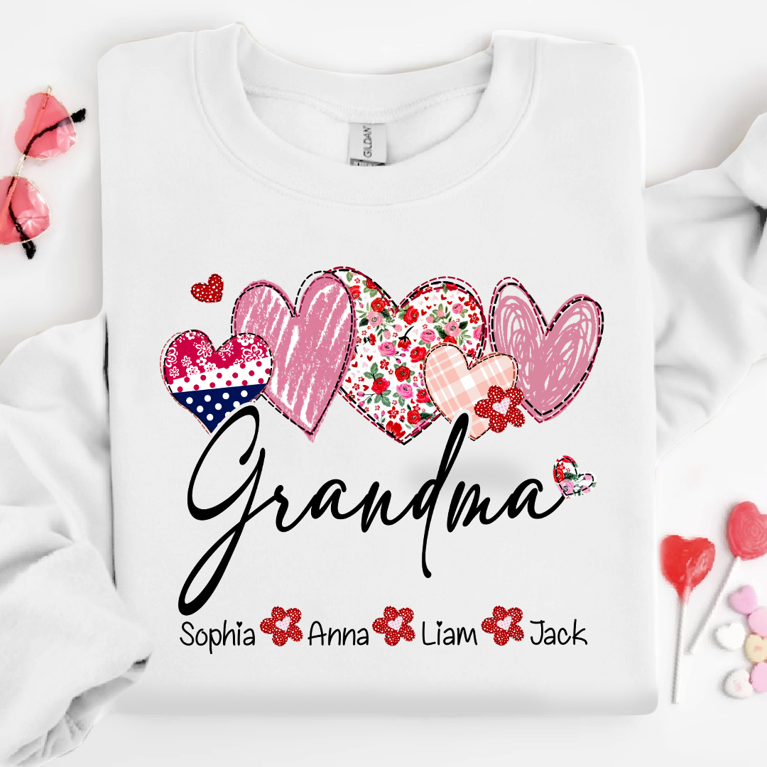Valentine's Day Heart Grandma Life And Kids LTP01