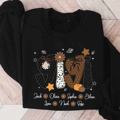 Personalized Grandma Grace, Prayer Sweatshirt, Custom Gigi Nickname with Baby Name