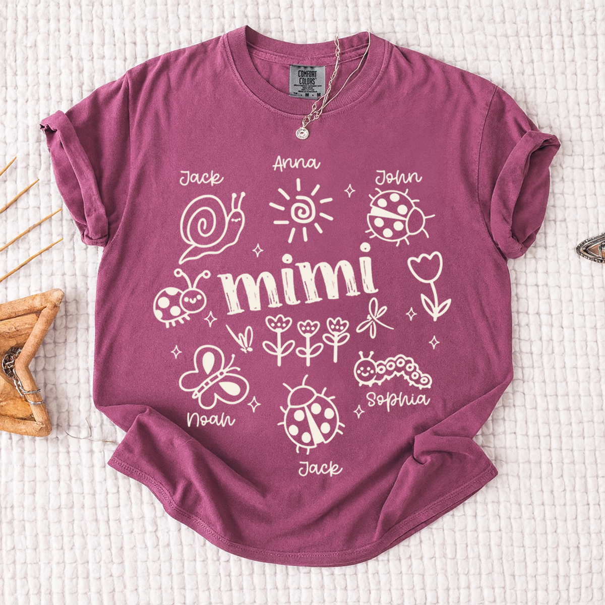 Comfort Colors® Mimi Sea Life T-Shirt for Women Personalized Ocean Animal Shirt for Grandma Mom Gifts