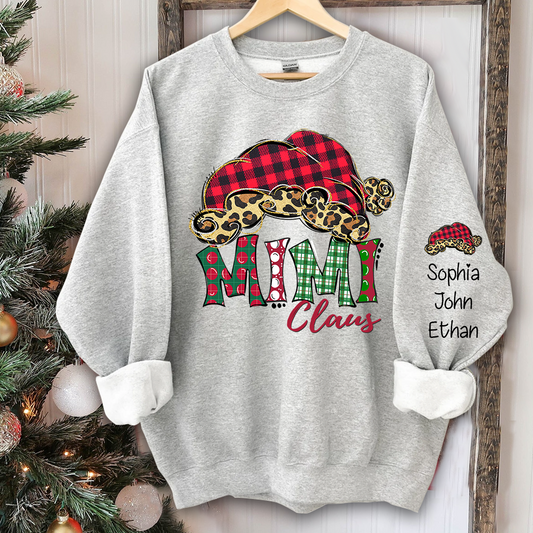 Mimi Claus Christmas And Grandkids Sweatshirt