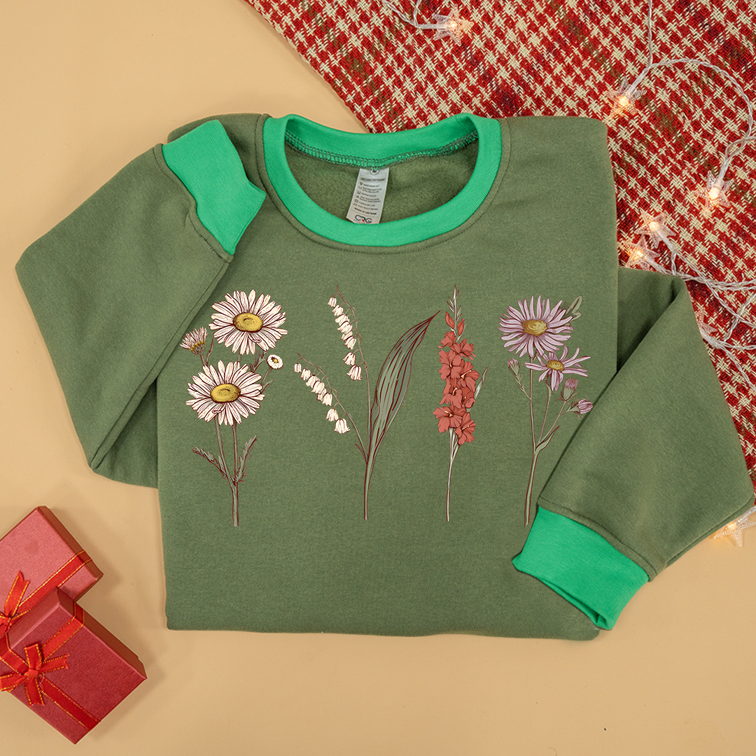 Custom Birth Month Sweatshirt Birth Flower Sweater, Birth Flower Shirt, Grandma's Garden, Personalized Mom Gift Grandma Mother's Day Gift Sweatshirt
