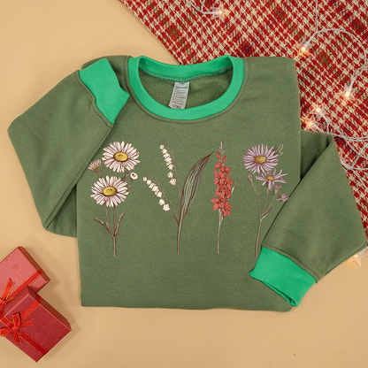 Custom Birth Month Sweatshirt Birth Flower Sweater, Birth Flower Shirt, Grandma's Garden, Personalized Mom Gift Grandma Mother's Day Gift Sweatshirt