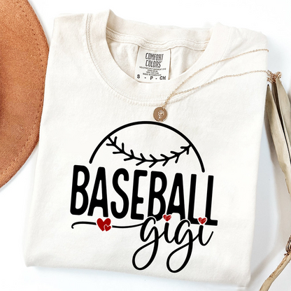 Comfort Colors® Baseball Gigi Heart, For Gift Grandma And Kids