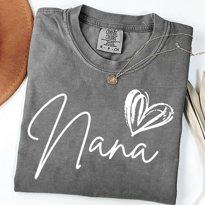Comfort Colors® Nana Heart, For Gift Grandma And Kids