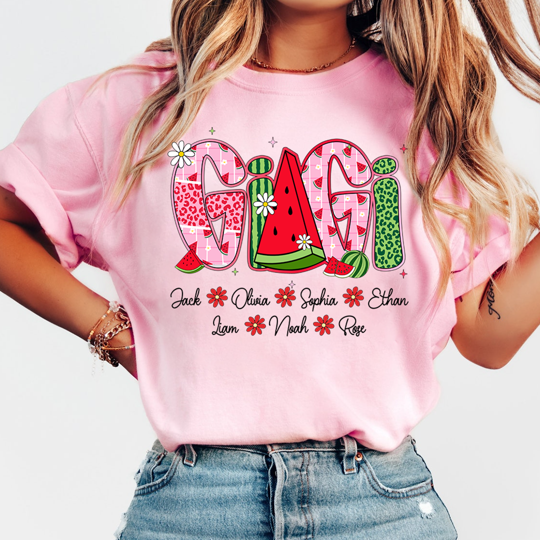 Personalized Summer Mimi Tshirt, Unique Nickname for Grandma And Kids