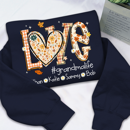 Love Personalized Preppy Fall Cozy Season, Custom Mimi And Kids Names