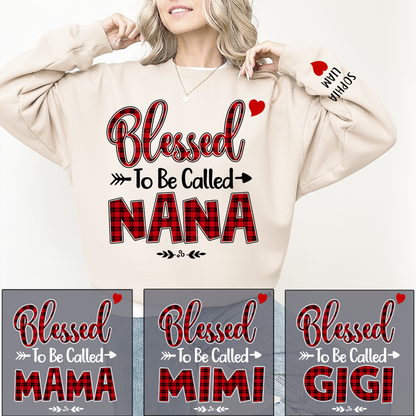 Personalized Nana Sweatshirt, Blessed to Be Called Nana Holiday Gift for Grandma