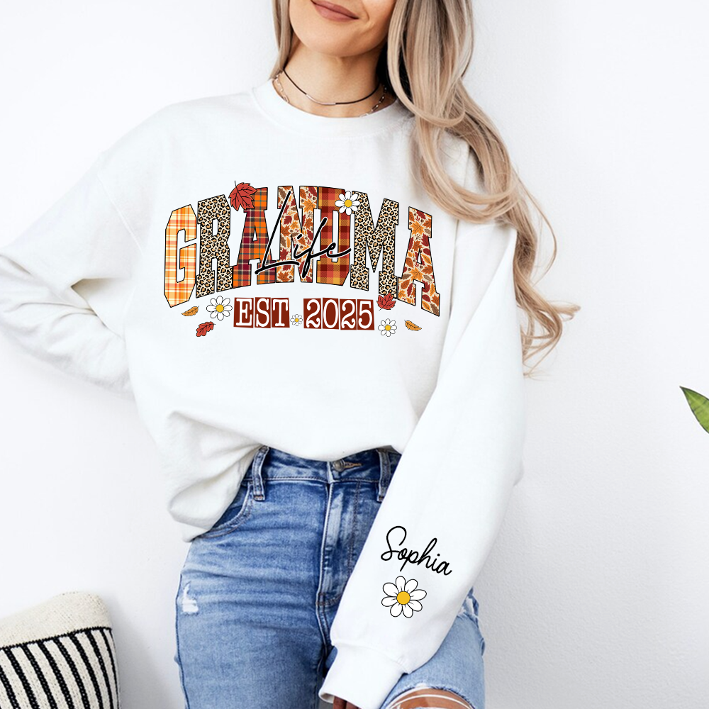 Preppy Fall Mimi Life, Personalized For Grandma And Kids