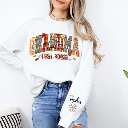 Preppy Fall Mimi Life, Personalized For Grandma And Kids