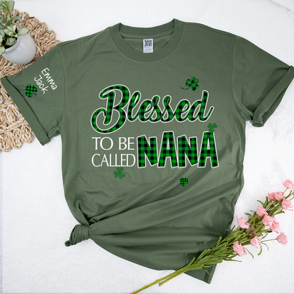 Personalized Nana T-shirt, Blessed to Be Called Nana Patrick's Day Gift for Grandma