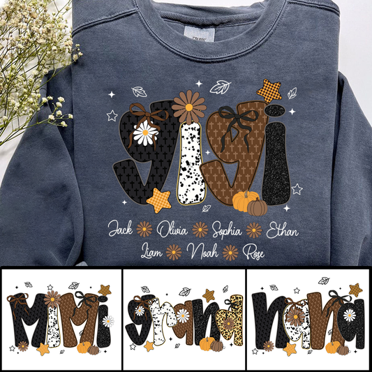 Personalized Grandma Grace, Prayer Sweatshirt, Custom Gigi Nickname with Baby Name