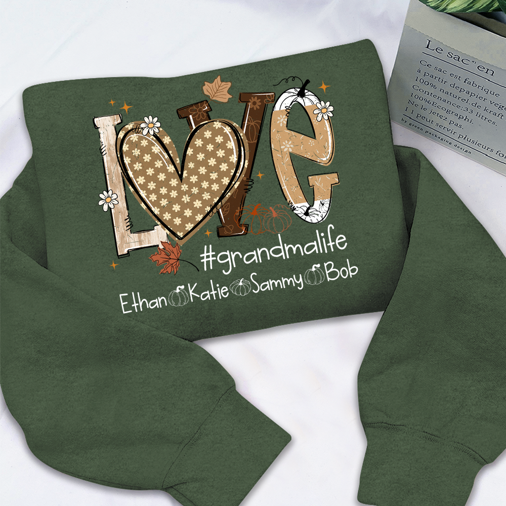 Cozy Up with a Custom Autumn Sweatshirt for Grandma and Kids
