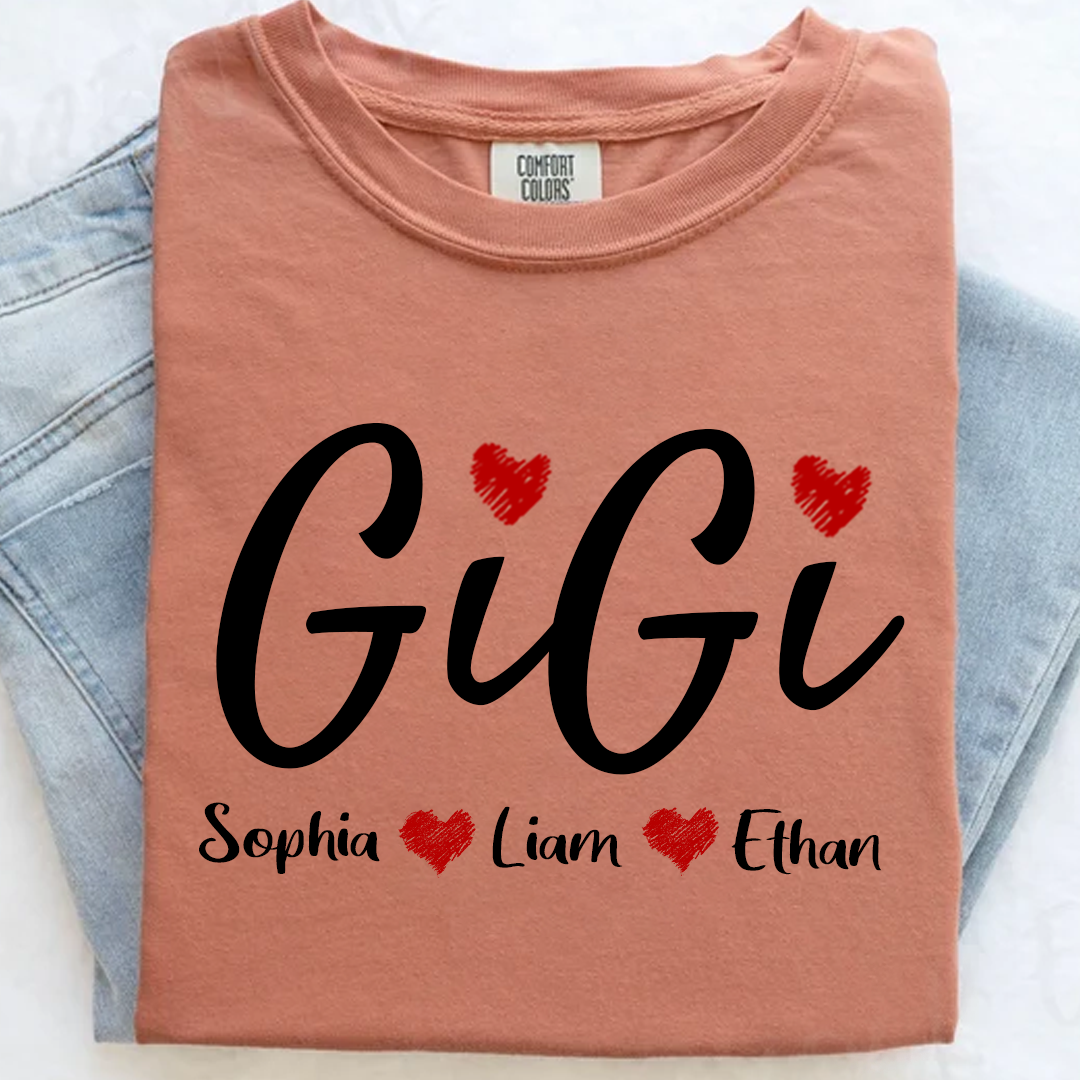 Comfort Colors® Personalized Grandma, Gift For Gigi Est And kids 2025