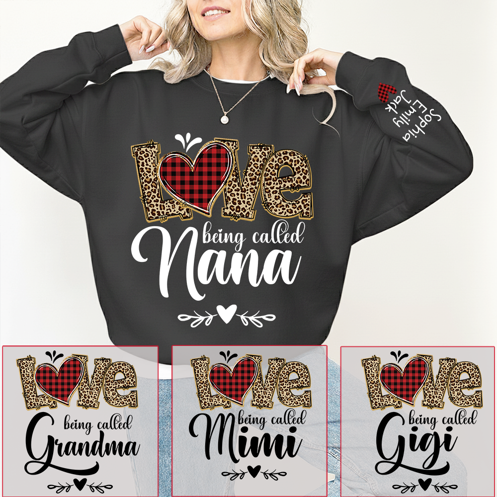 Personalized Love Being Called Mimi Sweatshirt, Gifts for Grandma, Custom Grandma and Grandchild Names