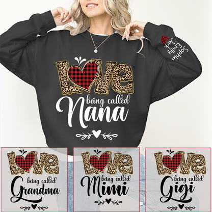 Personalized Love Being Called Mimi Sweatshirt, Gifts for Grandma, Custom Grandma and Grandchild Names