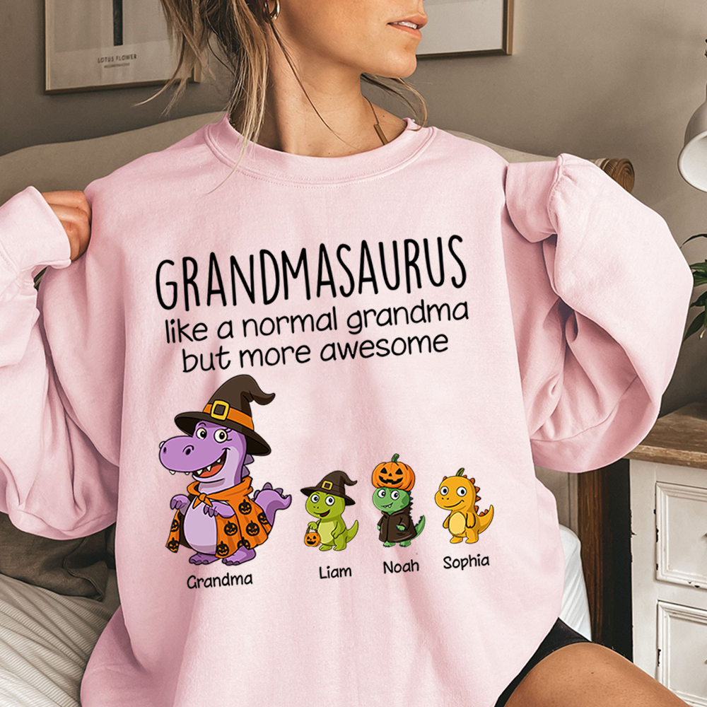 Saurus Pumkin Halloween Custom Nick Name, Gifts For Grandma And Kids