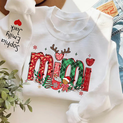 Merry Christmas Grandma Personalized, Custom Nicknames For Mimi And Kids