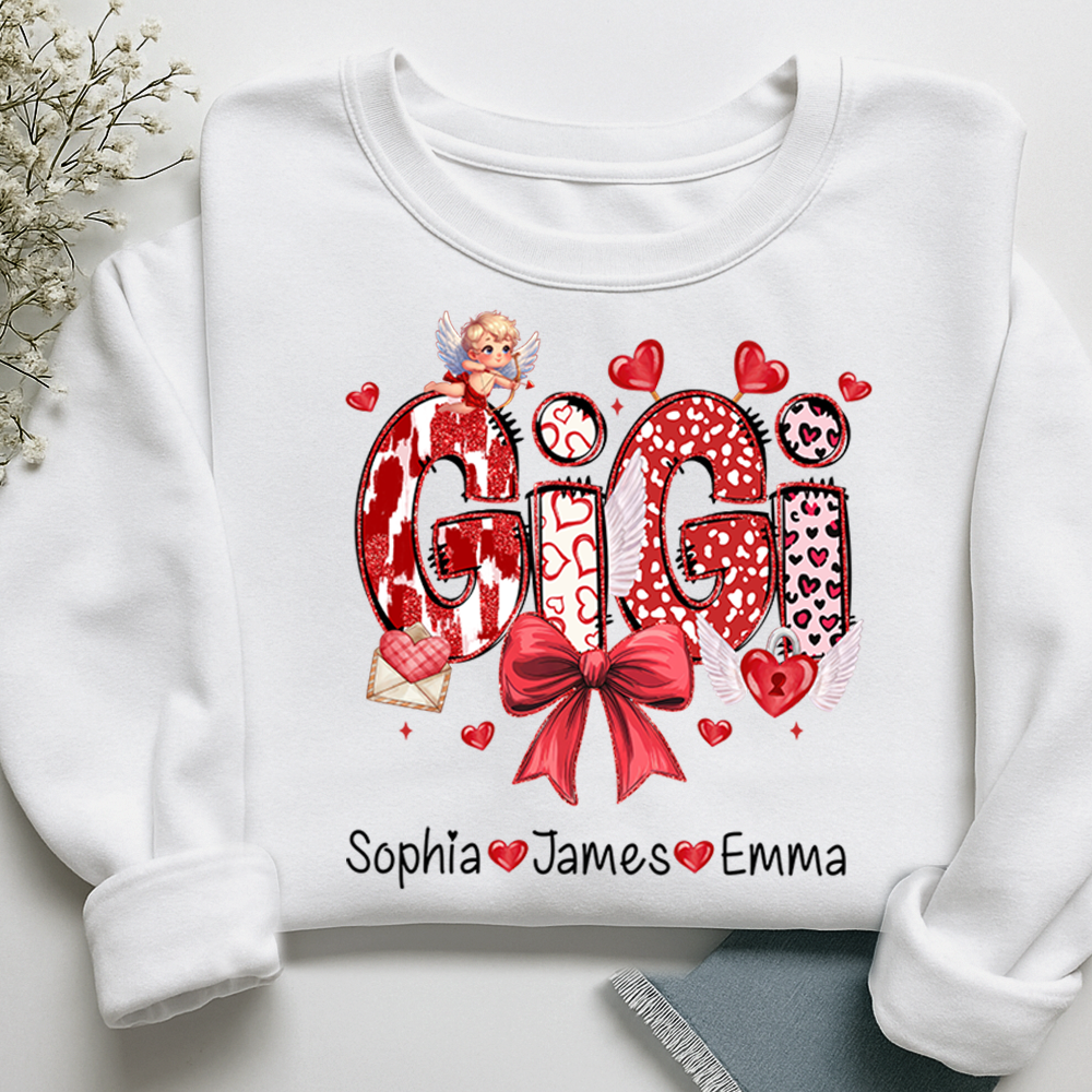 Personalized Meaningful Valentine Gift Sweatshirts, for Gigi and Kids