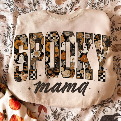 Personalized Spooky Grandma Halloween Sweatshirt, Gift for Mimi And Kids