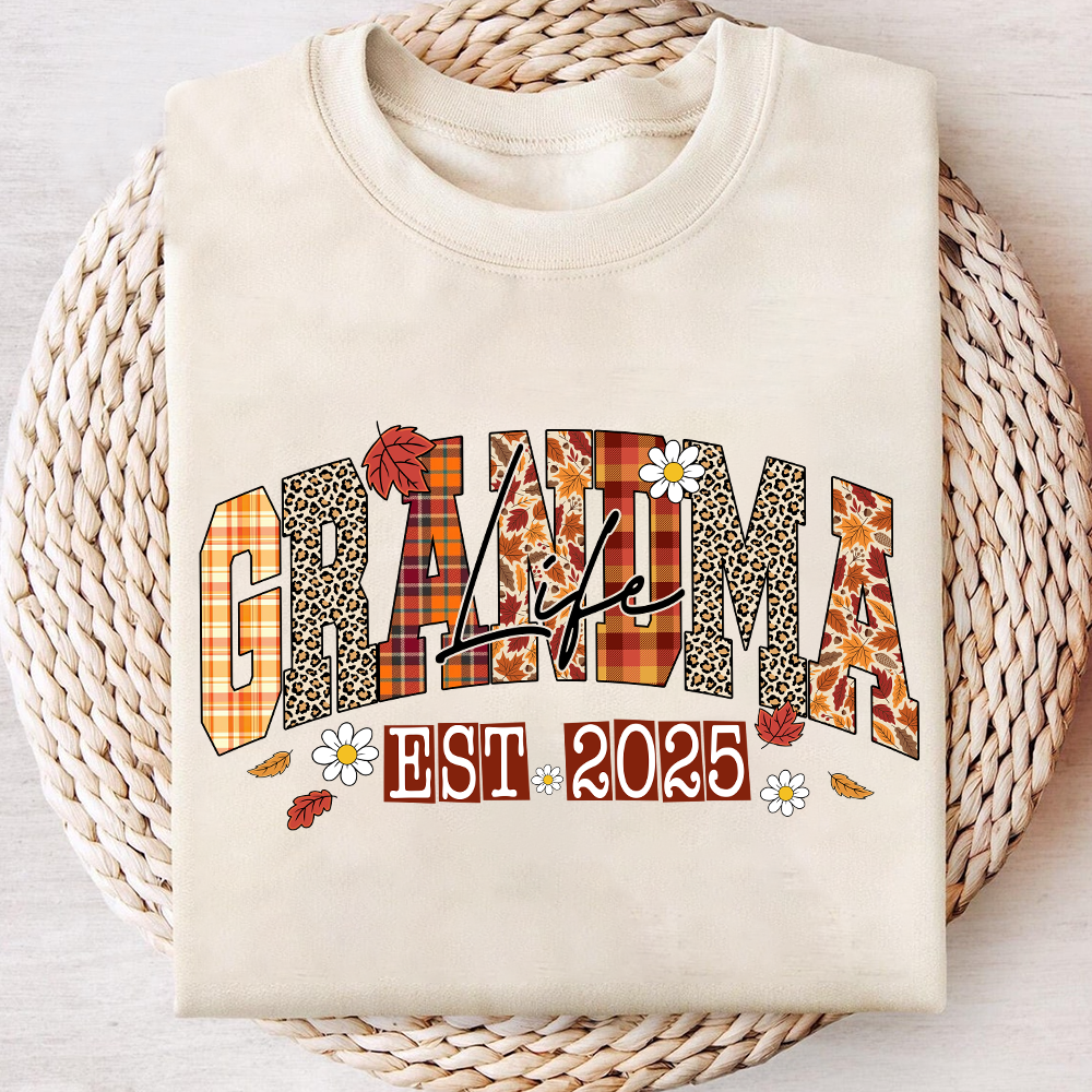 Preppy Fall Mimi Life, Personalized For Grandma And Kids