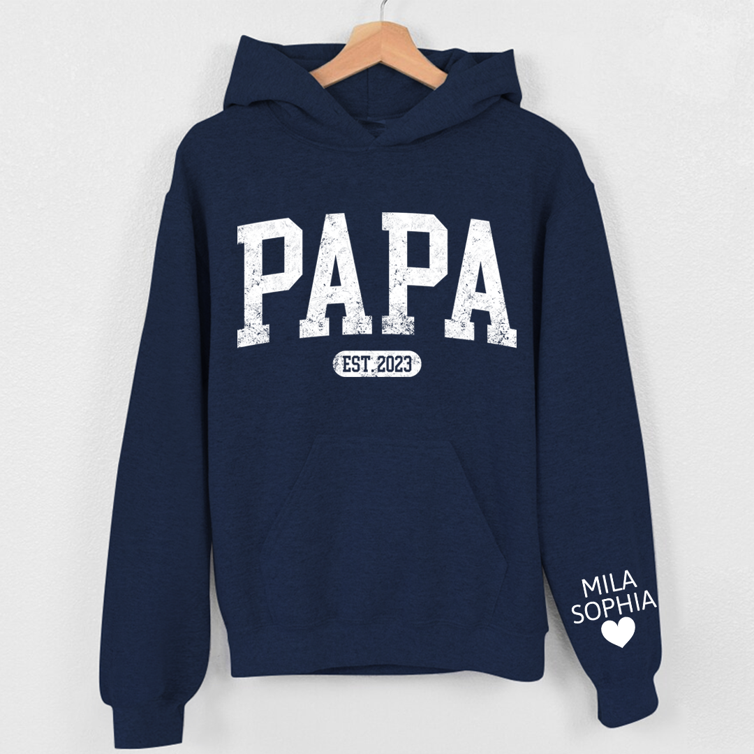 Personalize Dad, Papa, Grandpa Gift Custom Name Kids CTH01 Hoodie