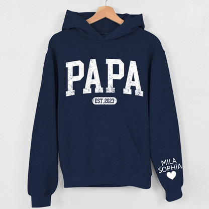Personalize Dad, Papa, Grandpa Gift Custom Name Kids CTH01 Hoodie