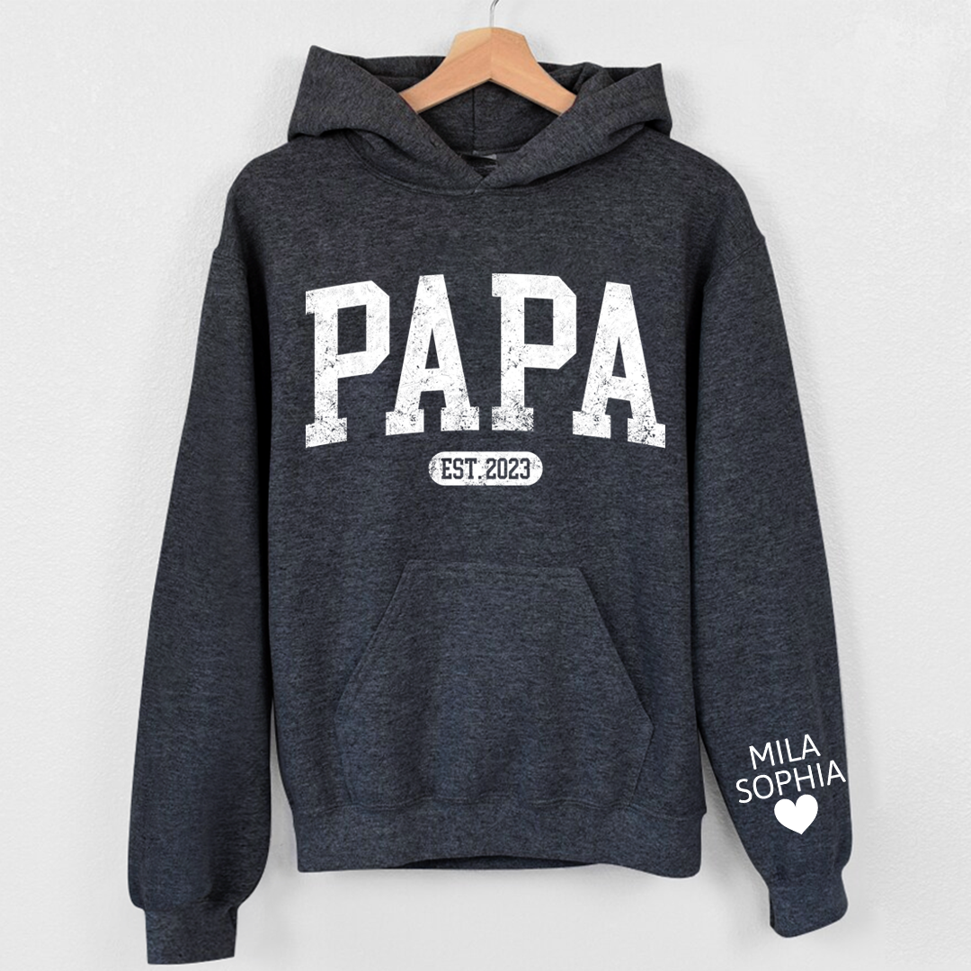 Personalize Dad, Papa, Grandpa Gift Custom Name Kids CTH01 Hoodie