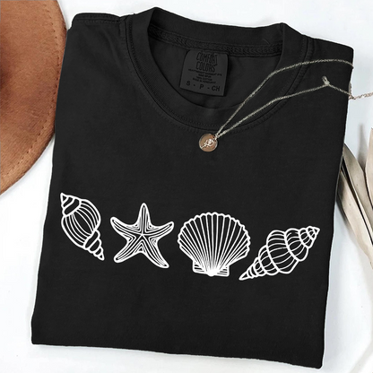 Comfort Colors® SeaShell Shirt, Beach T-Shirt, Summer Woman Shirt, Aesthetic Shirt, Ocean Lover Gift