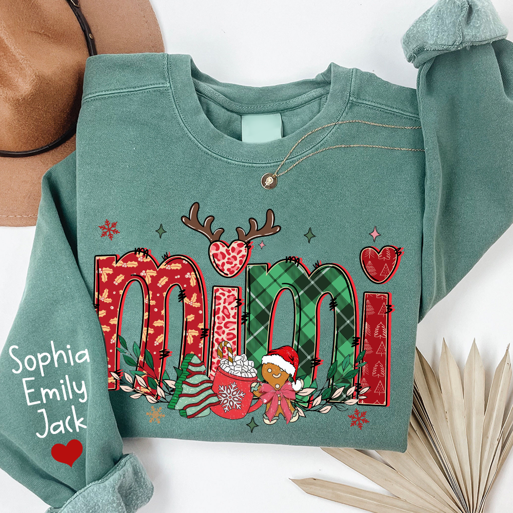 Merry Christmas Grandma Personalized, Custom Nicknames For Mimi And Kids