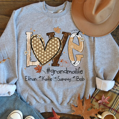Cozy Up with a Custom Autumn Sweatshirt for Grandma and Kids