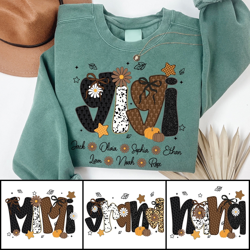 Personalized Grandma Grace, Prayer Sweatshirt, Custom Gigi Nickname with Baby Name