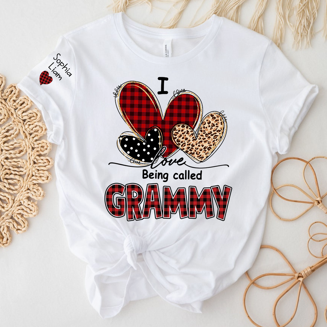 I Love Being Calling Aunt T-Shirt, Personalized Name T-Shirt for Family