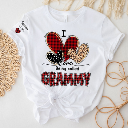 I Love Being Calling Aunt T-Shirt, Personalized Name T-Shirt for Family