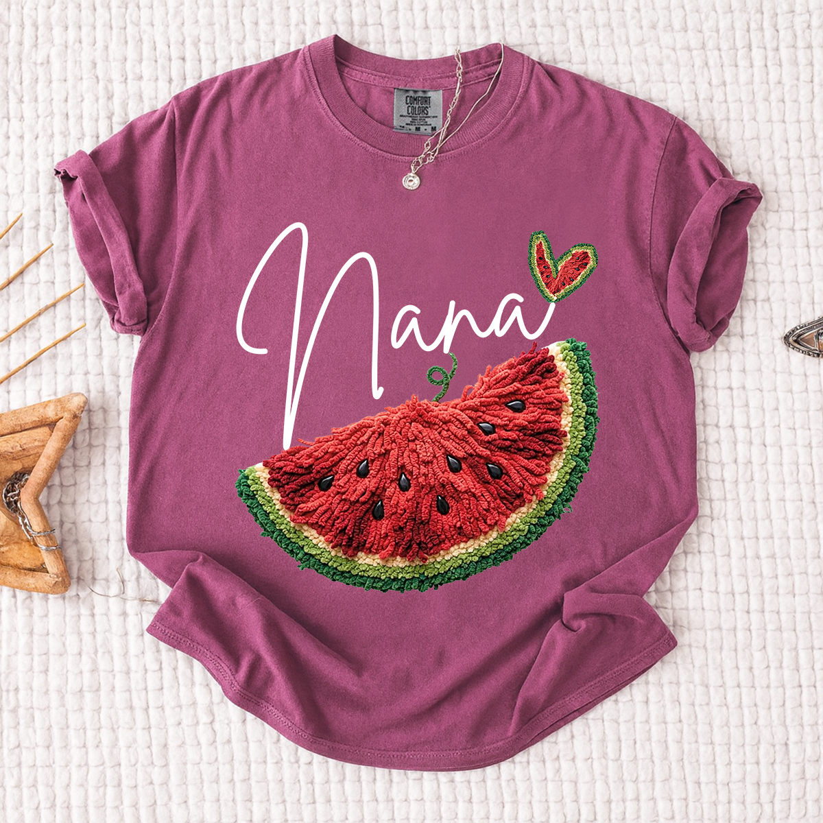 Comfort Colors® Custom Nana Watermelon Shirt, Cute 4th of July Summer Grandma Gift