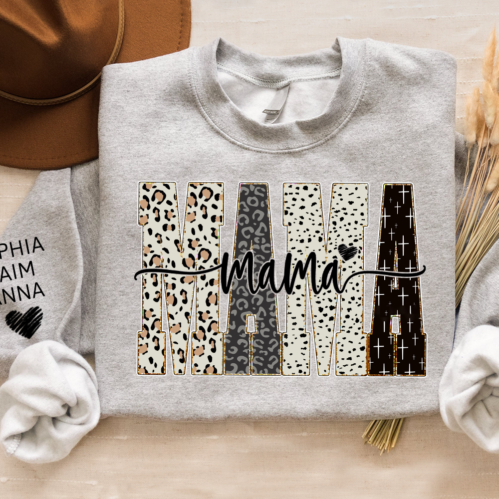Custom Bible Style Mama Sweatshirt – Personalized Gift for Mom, Mama, or Grandma with Grandkids’ Names