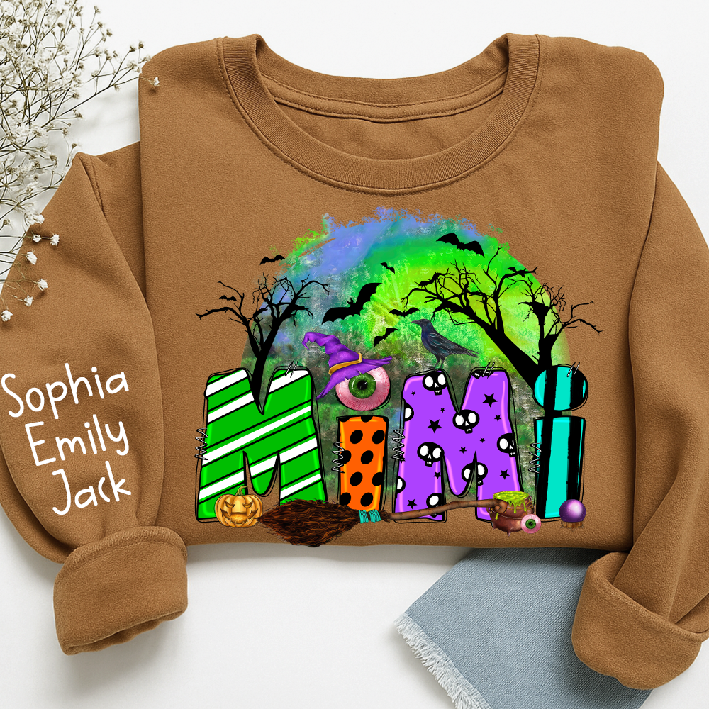 Personalized Halloween Grandma, Trick Or Treat , Custom Mimi And Kids Names