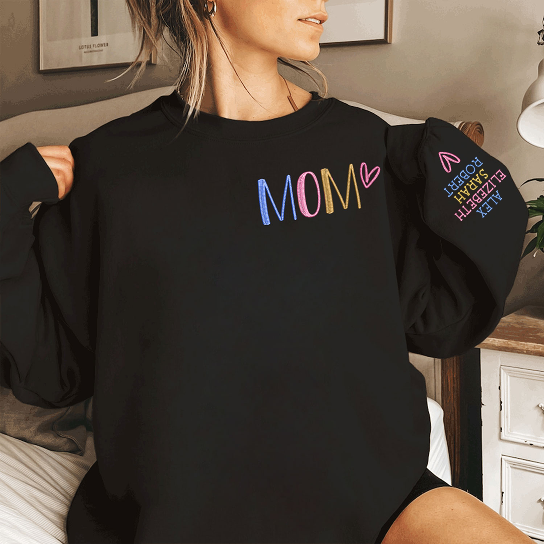 Custom Embroidered Sweatshirt, Christmas Gift for Grandma Mom Godmother Aunt Sister