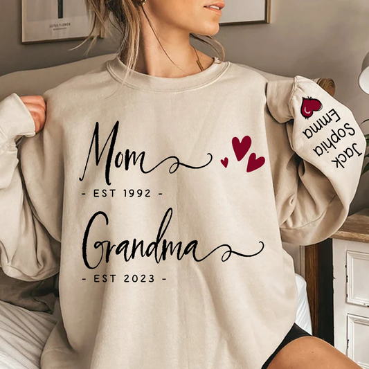 Mom est grandma est with kids Sweatshirt