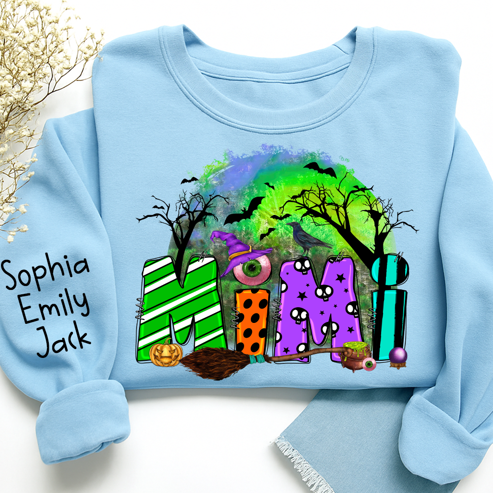 Personalized Halloween Grandma, Trick Or Treat , Custom Mimi And Kids Names