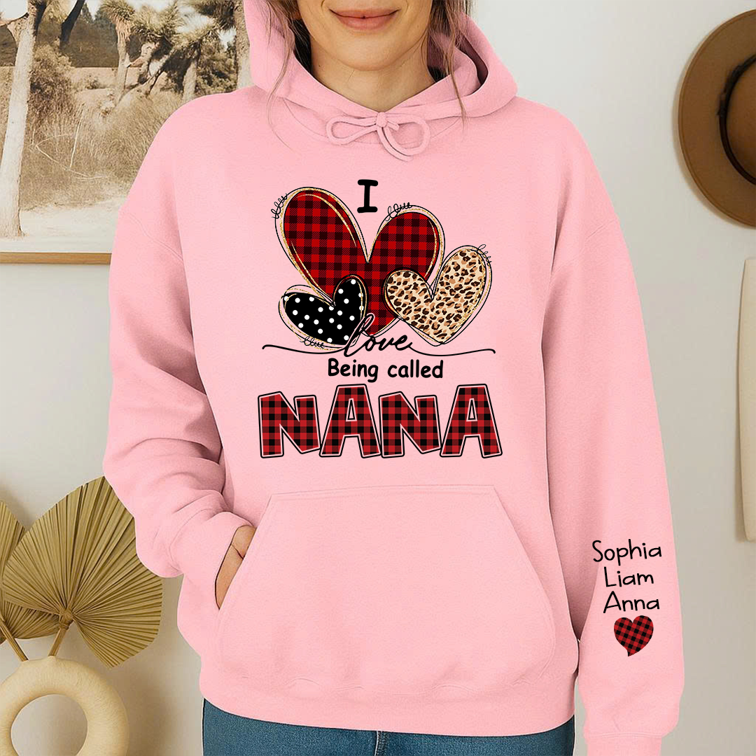 I Love Being Called Mimi Hoodie, Personalized Grandma Shirt with Kids Names